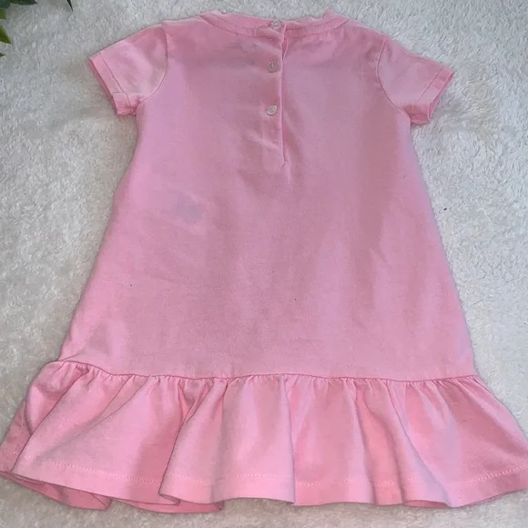 Ralph Lauren Pink POLO T-shirt Dress 9M EUC - Picture 6 of 10